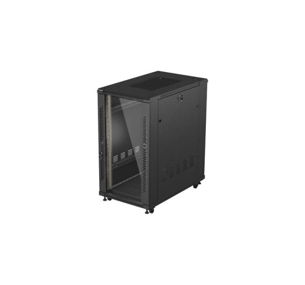 Lanberg FF01-6022-12B rack cabinet 22U Freestanding rack Black