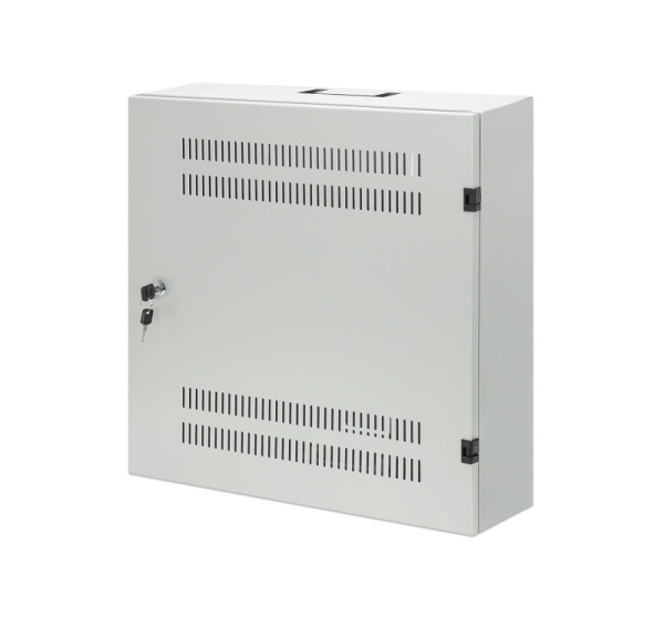 Low Profile Wall Mounted Cabinet 4U + 2U Rack 19, Grey