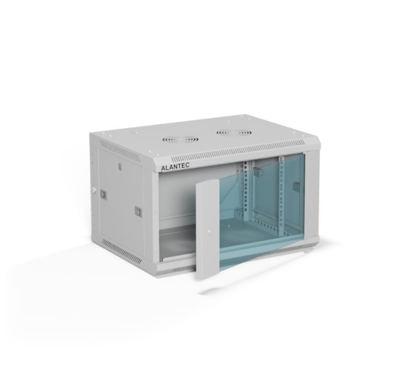 ALANTEC Racking cabinet 19" 6U 600x450, Grey FLAT PACK