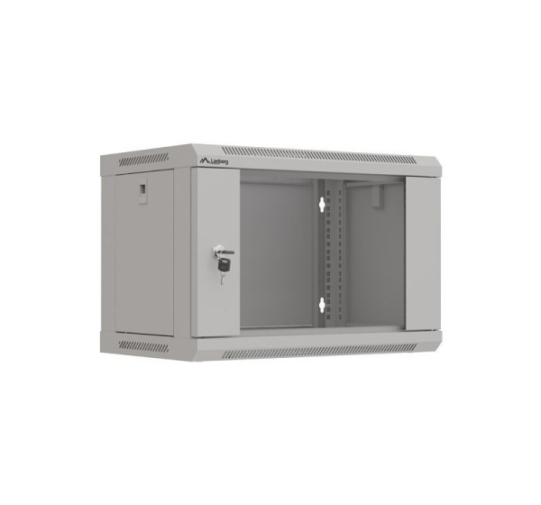Rack mounting cabinet 19" 6U 540x350 grey with glass door Lanberg (Flat Pack)
