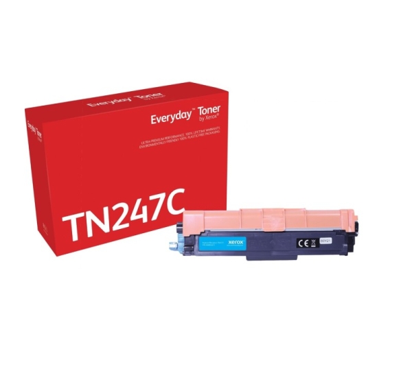 Everyday™ Cyan Toner by Xerox compatible with Brother TN247C, High capacity
