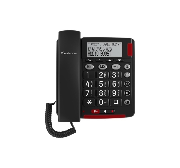 amplicomms Bigtel 48 Plus Analog telephone Caller ID Dark Grey