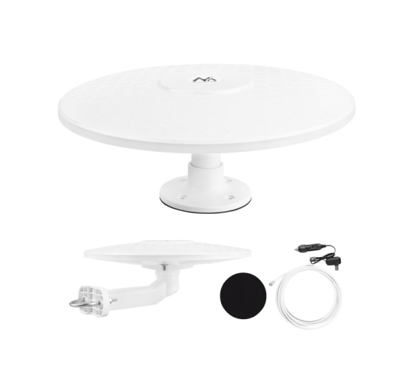 Maclean DVB-T/T2 HEVC omni-directional antenna, active, camper, 12V, MCTV-103