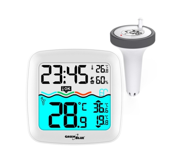 Wireless Swimming Pool Temperature Sensor Weather Station Humidity DCF RCC