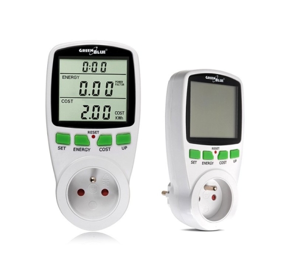 Greenblue GB202 wattmeter White 0 - 9999 W Built-in display LCD