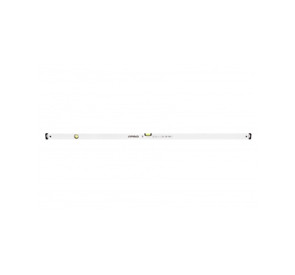 WHITE SPIRIT LEVEL HORIZONTAL AND VERTICAL INDICATOR 2% DROP 180 CM