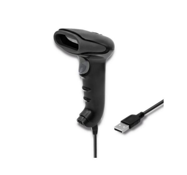 Qoltec 50866 Laser barcode reader 1D | CCD | USB | Black
