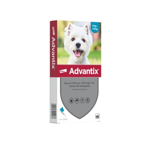 ELANCO Advantix - parasite drops for dogs S - 4 x 1 ml