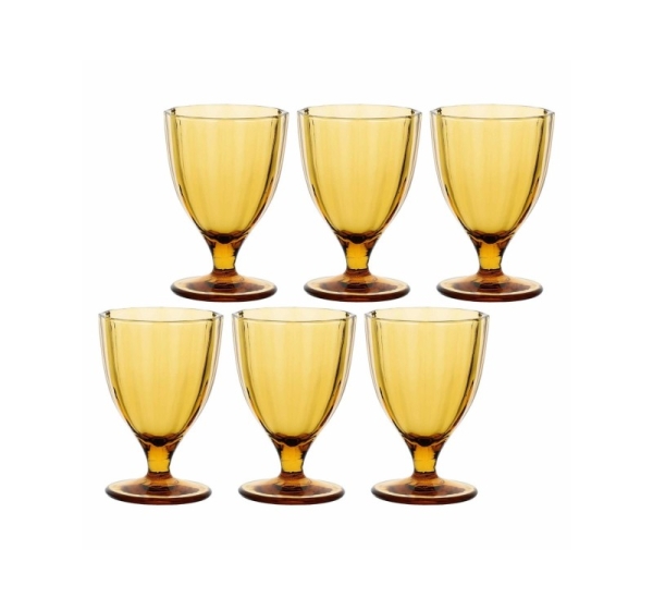 Set of 6 Amami glasses - Amber, 300 ml