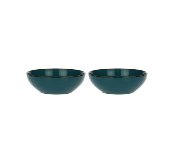 Set of 2 Concerto Ottanio Salad Bowls - Blue-Green, 26 cm