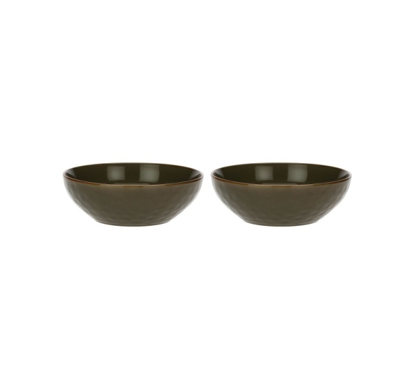 Set of 2 Concerto Grigio Tortora Salad Bowls - Grey-Brown, 26 cm