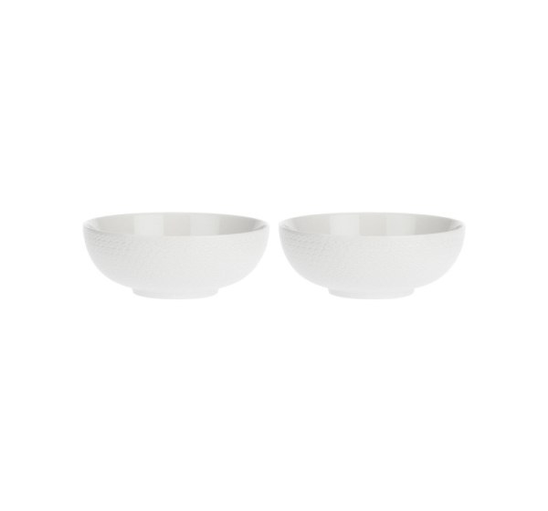 Set of 2 Momenti Salad Bowls - White, 22 cm