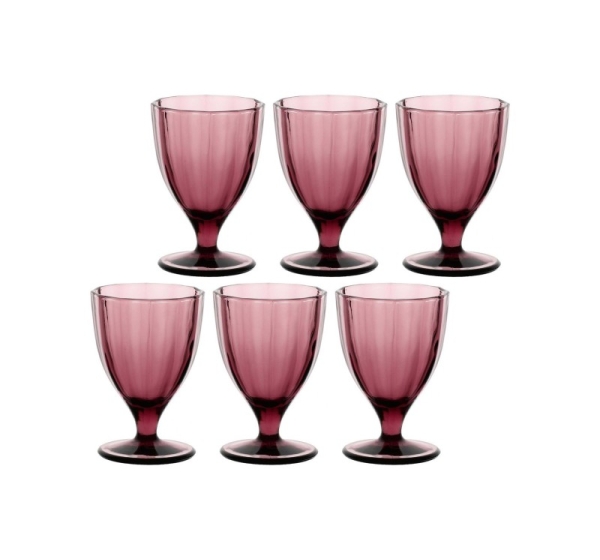 Set of 6 Amami glasses - Purple, 300 ml