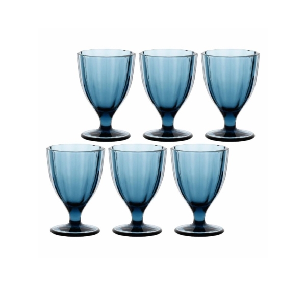 Set of 6 Amami glasses - Blue, 300 ml