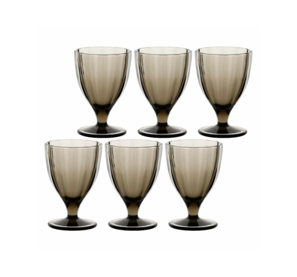 Set of 6 Amami glasses - Grey, 300 ml