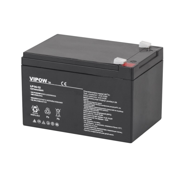 VIPOW 12V 14Ah gel battery
