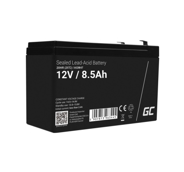 Green Cell ® Источник бесперебойного питания (ИБП) Аккумулятор 12 В 8,5 А·ч