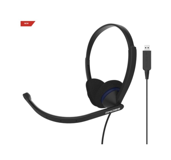 Koss | Headphones | CS200 USB | Wired | On-Ear | Microphone | Black