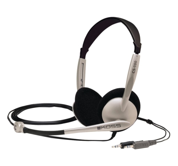Koss | Headphones | CS100 | Wired | On-Ear | Microphone | Black/Gold