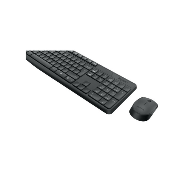Logitech | MK235 | Keyboard and Mouse Set | Wireless | Mouse included | Batteries included | US | Black