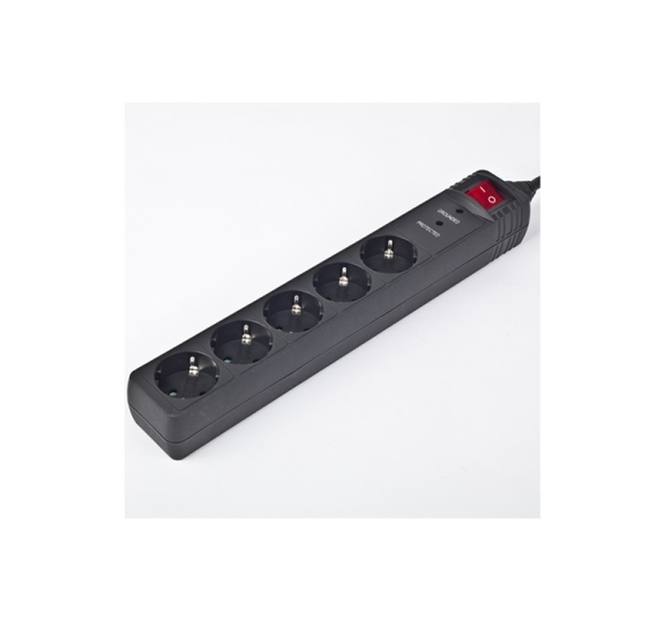 EnerGenie | Surge Protector SPG5-C-5/ 1.5 m/ 5 Sockets/ Black