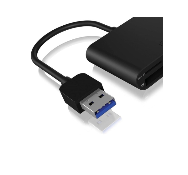 Raidsonic | ICY BOX | IB-CR301-U3 USB 3.0 External card reader | USB 3.0 Type-A | 3 x card reader slot: CF, SD, microSD