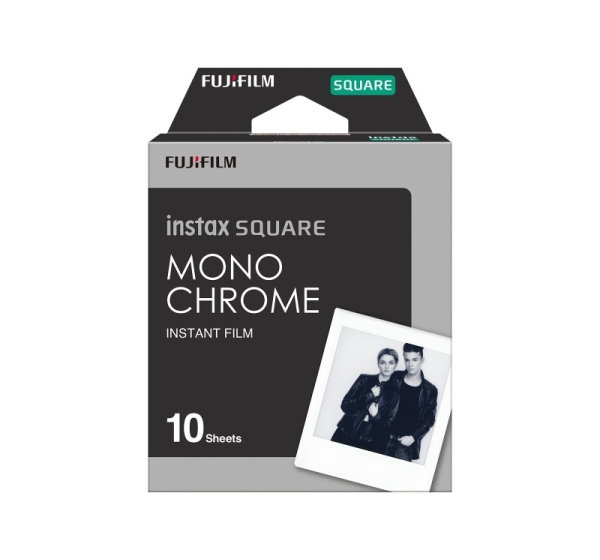 Fujifilm Instax Square Monochrome (10pl) Instant Film 86 x 72 mm Image area: 62 × 62 mm