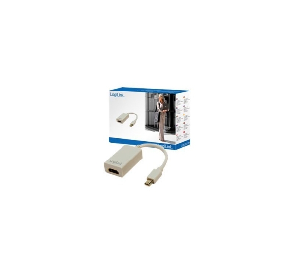 Logilink Adapter Mini DisplayPort to HDMI with Audio: Grey Mini DisplayPort