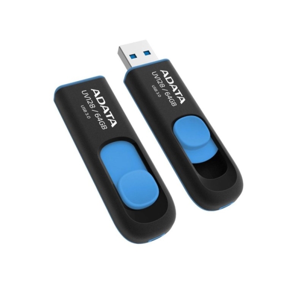 ADATA | UV128 | 64 GB | USB Type-A | Black/Blue