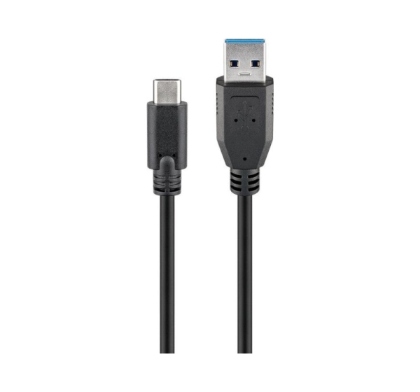Goobay 71221 USB-C to USB A 3.0 cable, black, 2m | Goobay | USB-C to USB-A USB 3.0 male (type A)