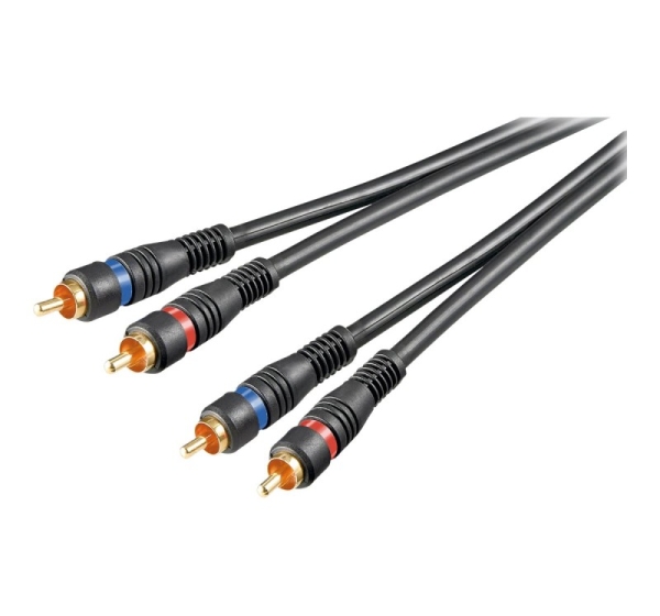 Goobay | Stereo RCA cable 2x RCA, double shielded | 50032