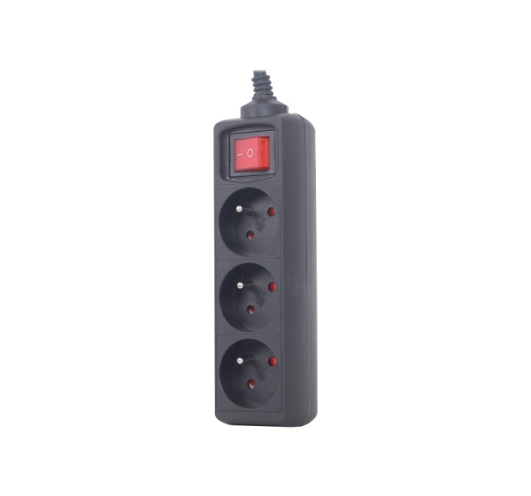 EnerGenie | Power strip, 3 FR sockets, 10 A, C14 plug | EG-PSU3F-01