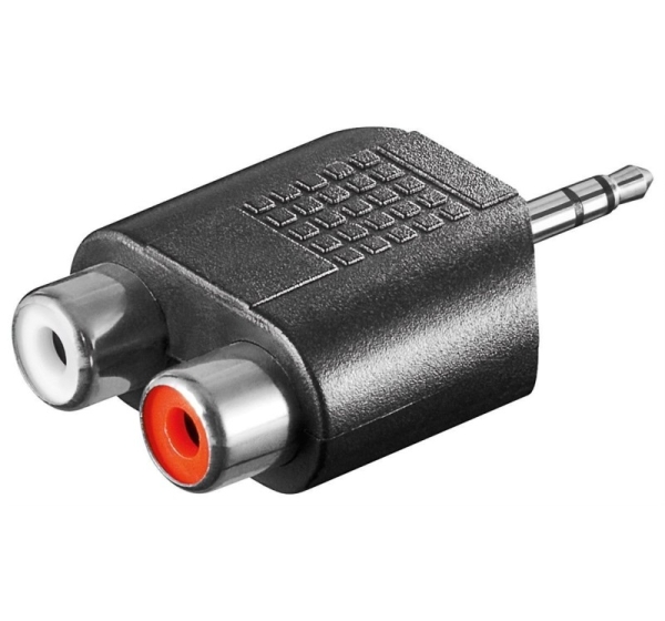 Goobay | RCA adapter. AUX jack 3.5 mm male to 2 stereo female | 11604