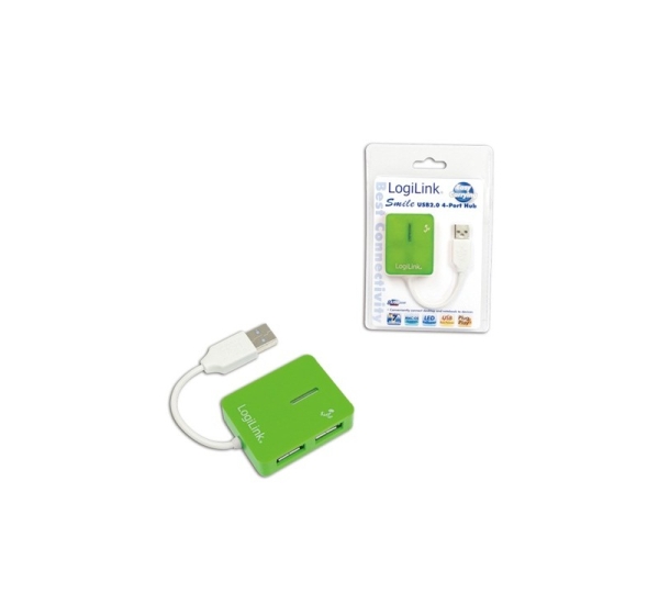 Logilink | USB 2.0 Hub 4-Port, Smile, Green