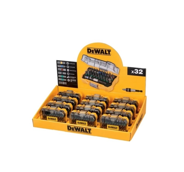 DEWALT ZESTAW KOŃCÓWEK(opak) 32cz. /EKSPOZYTOR 12op.