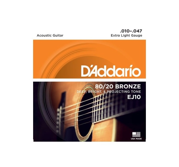 D'Addario EJ10 - acoustic guitar strings (10-47)