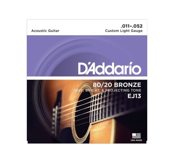 D'Addario EJ13 - acoustic guitar strings (11-52)