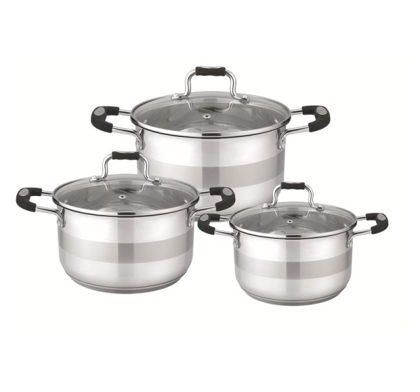 6PCS STAINLESS STEEL COOKWARE SET