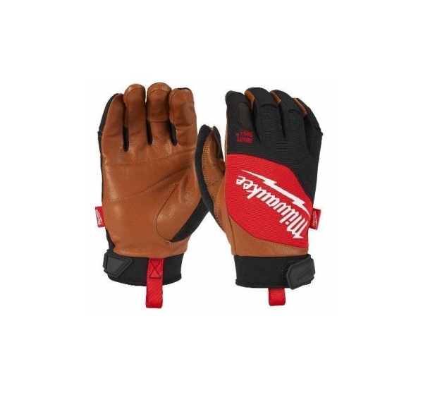 MILWAUKEE LEATHER GLOVES L/9 HYBRID