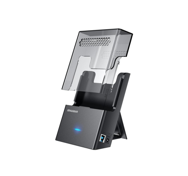 GRAUGEAR G-3502-AC storage drive docking station USB 3.2 Gen 1 (3.1 Gen 1) Type-B Black, Transparent