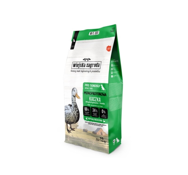 WIEJSKA ZAGRODA Monoprotein Duck - dry dog food - 12kg
