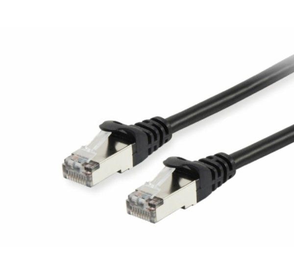 Equip Cat.6A S/FTP Patch Cable, Black, 25m