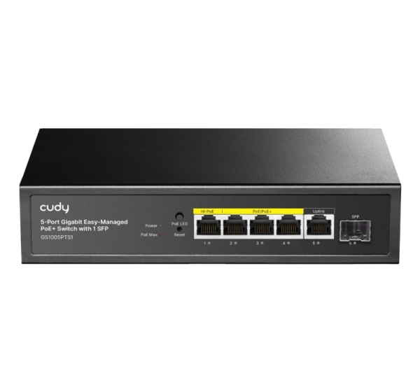 Cudy GS1005PTS1 network switch Gigabit Ethernet (10/100/1000) Power over Ethernet (PoE) Black