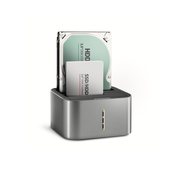 AXAGON ADSA-DC USB3.2 Gen1 - 2x SATA 6G CLONE DUAL HDD Dock Station ASMedia