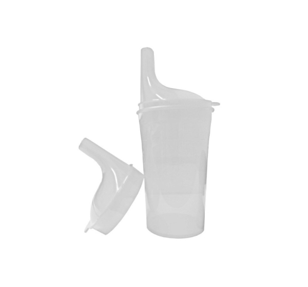 Safety cup to eat and drink transparent