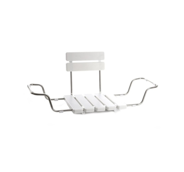 BATHROOM SEAT WITH BACK BS-03 WHITE 73–