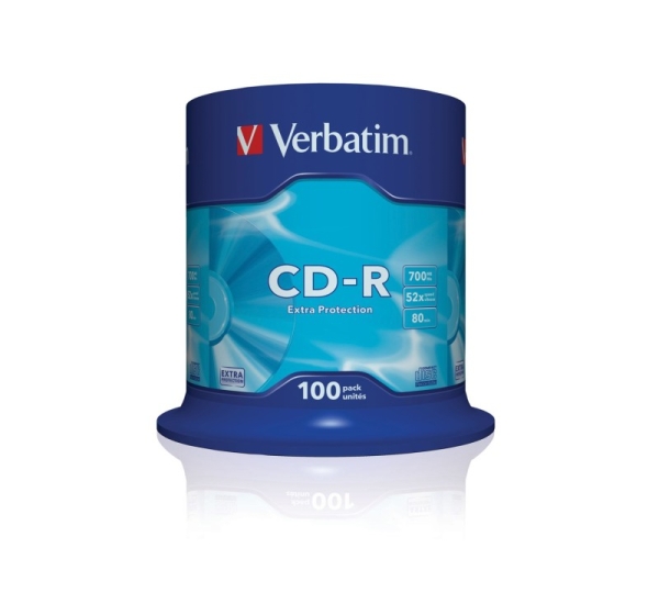 P?yta CD R 700MB x52 Protec Surfa 100szt VERBATIM 434115