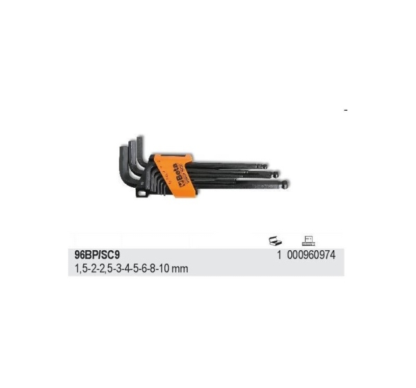 BETA WRENCH IM.9pcs./1,5-10mm/ 96BP/SC9..