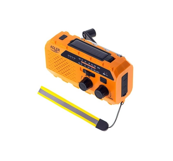 Adler solar radio with hand crank