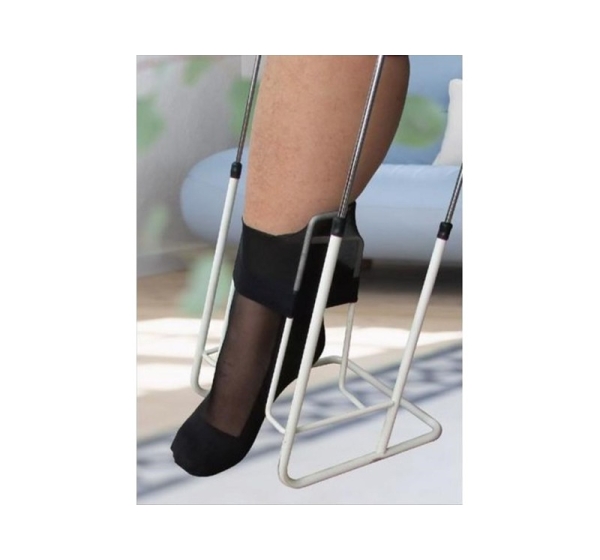 Instrument for putting on compression stockings and tights